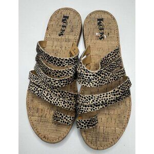 Korks By Kork-Ease Shay Strappy Velvet Sandals in Cheetah Size 11